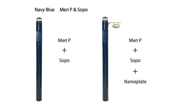 機能門柱 Meri メリシリーズ メリピラリ  ピート（真鍮磨き仕上げ）全9色