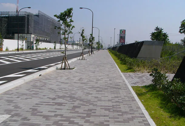 港島中町8丁目歩道（神戸市/アンティックカラー）