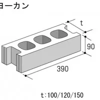 空洞コンクリートブロックヨーカン