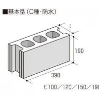 空洞コンクリートブロック基本型