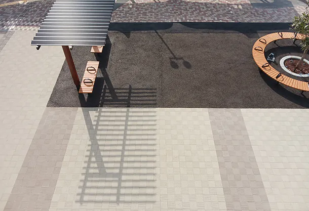 名谷駅商業施設前(神戸市) | ハートランドペイブ透水