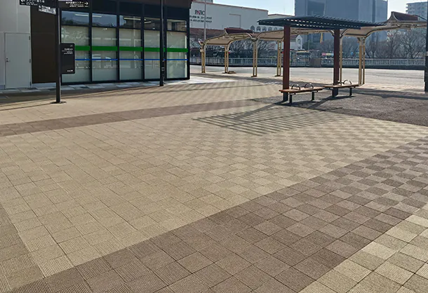 名谷駅商業施設前(神戸市) | ハートランドペイブ透水