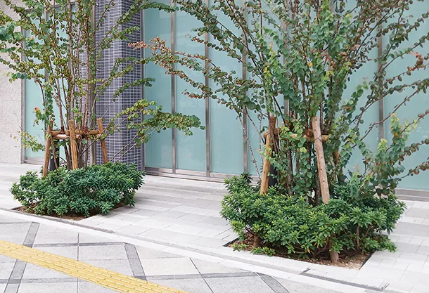 マンション外構(大阪市) | シルキーストーン